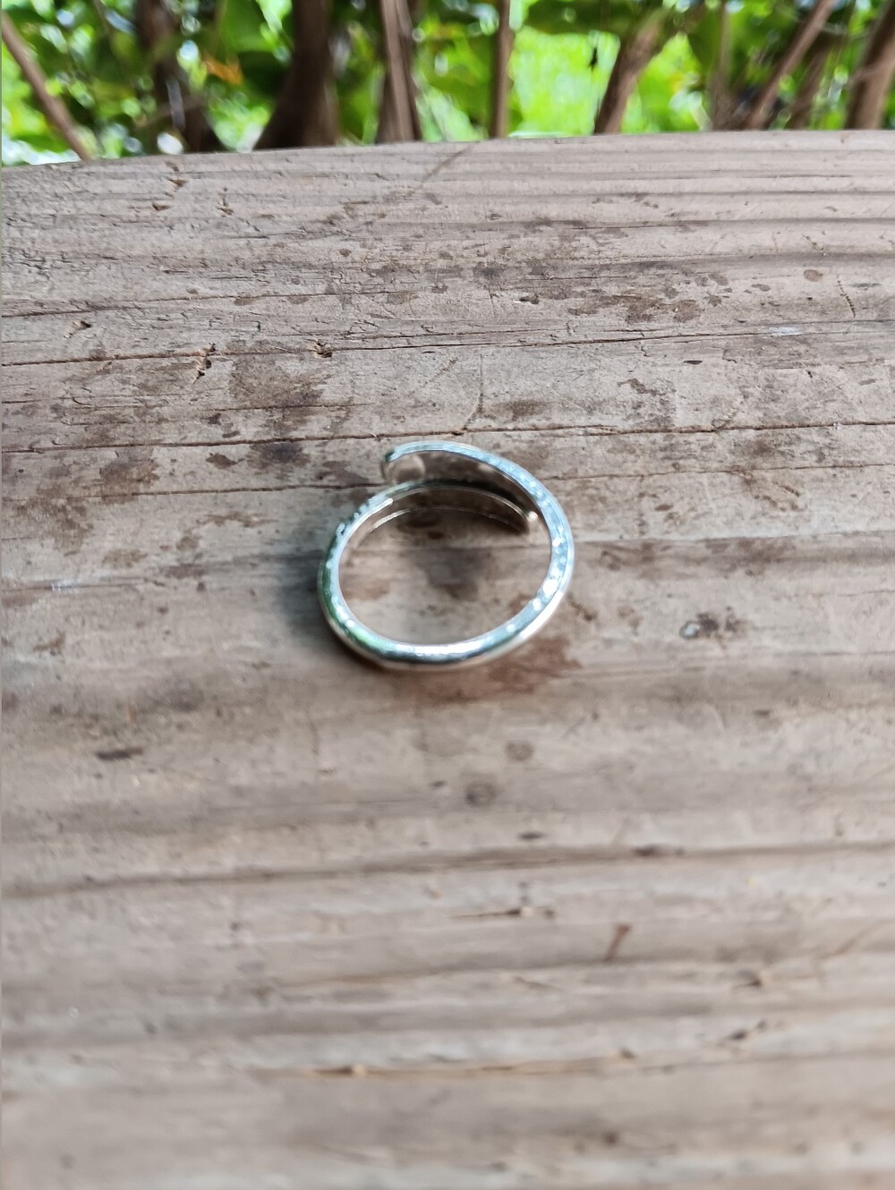 Sterling Silver 925 Adjustable Wrap Ring "Faith Over Fear" Size 8 - Picture 2 of 2